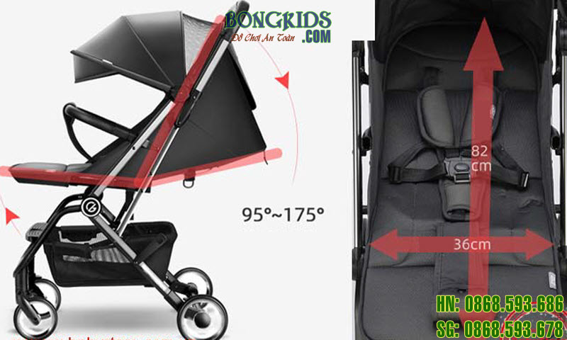 Xe đẩy cao cấp cho bé rich kids f1- 2